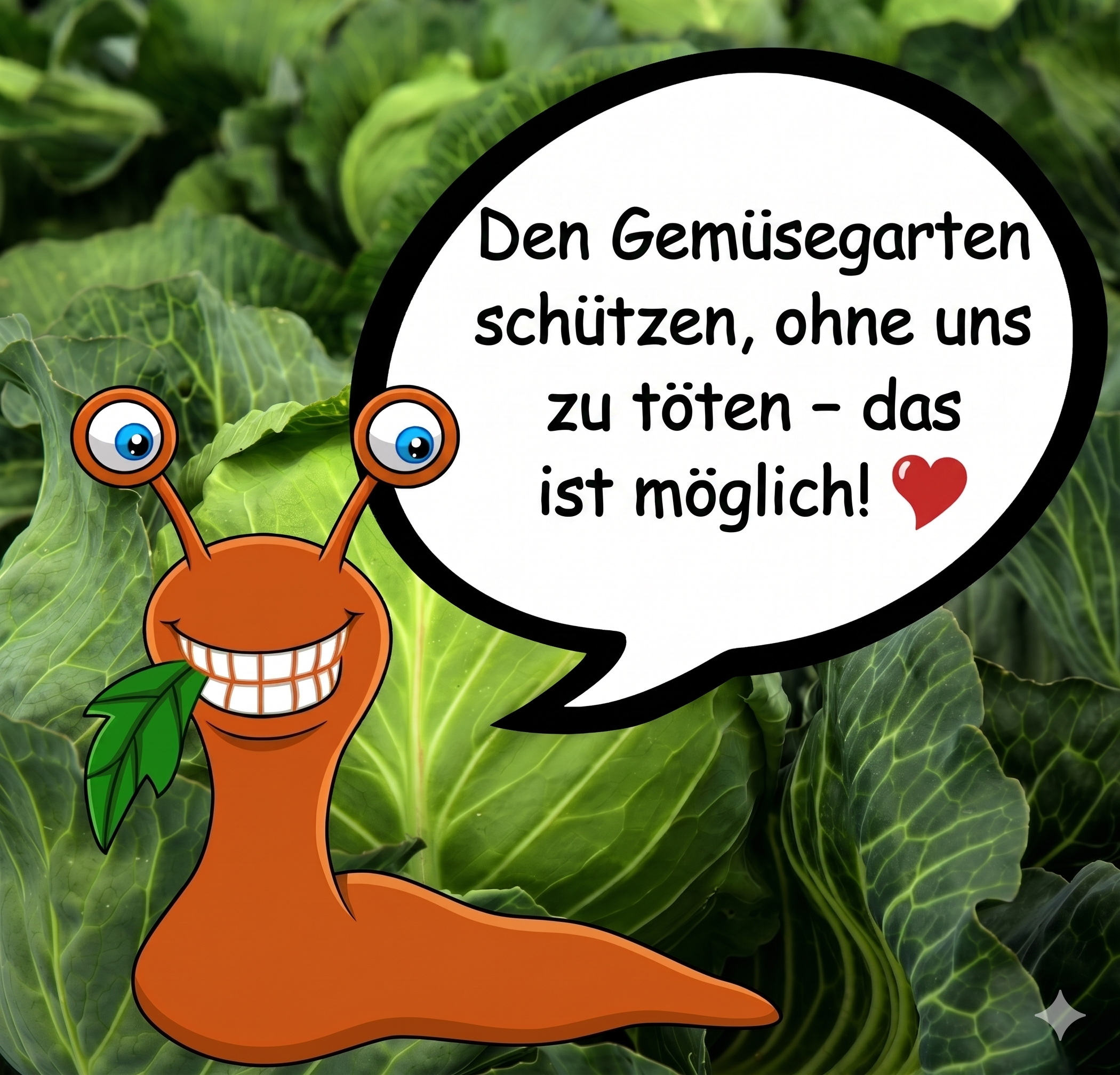 Das Schneckennetz tötet die Schnecken nicht
