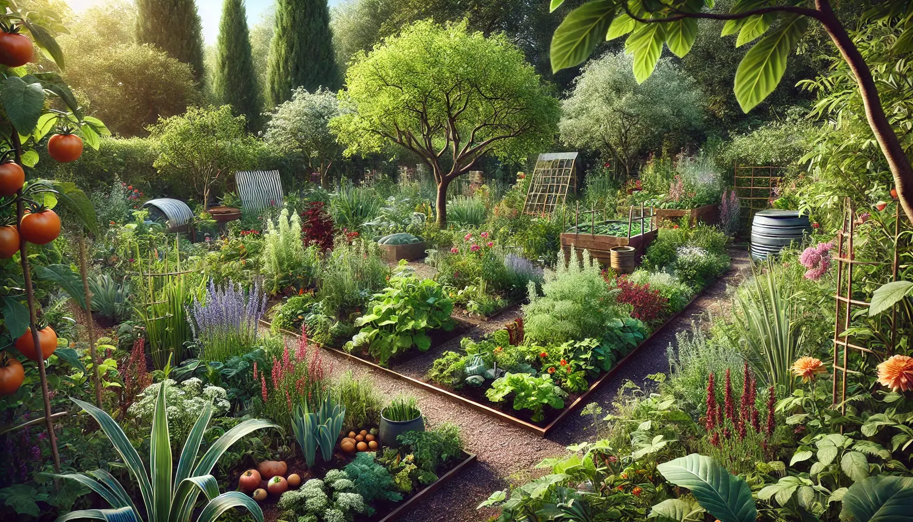 ein Garten in Permakultur