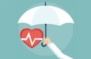 Illustration eines Regenschirms, der ein Herz schützt und die Vorbeugung gegen Nacktschnecken symbolisiert